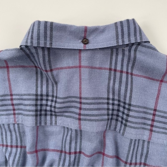 Toad&Co. Men's Blue Gray Plaid Airsmyth Long Sleeve Button Down Shirt Size Large - Picture 4 of 9